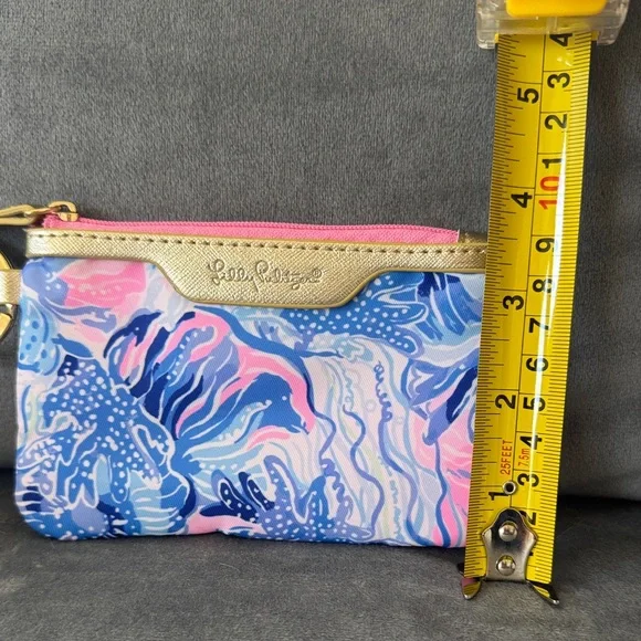 Lilly Pulitzer Vibrant Blue and Pink Pouch - Picture 3 of 8